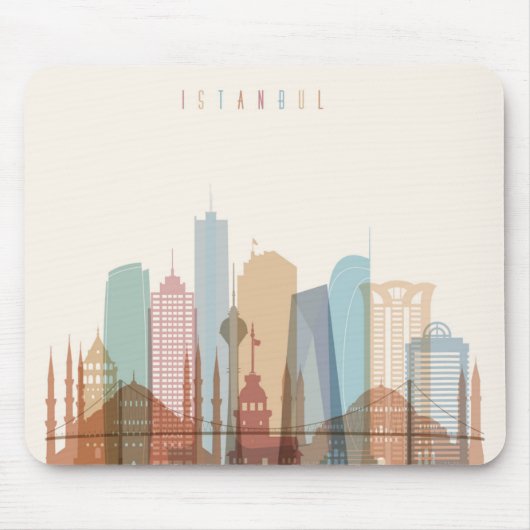 Stadt-Skyline Istanbuls, die Türkei | Mousepad (Vorne)