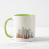 Stadt-Skyline Istanbuls, die Türkei | Tasse (Links)