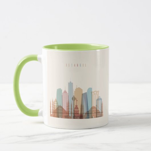 Stadt-Skyline Istanbuls, die Türkei | Tasse (Links)