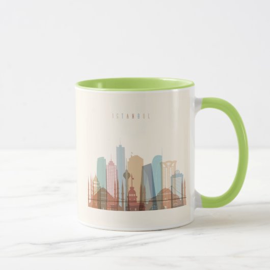 Stadt-Skyline Istanbuls, die Türkei | Tasse (Rechts)
