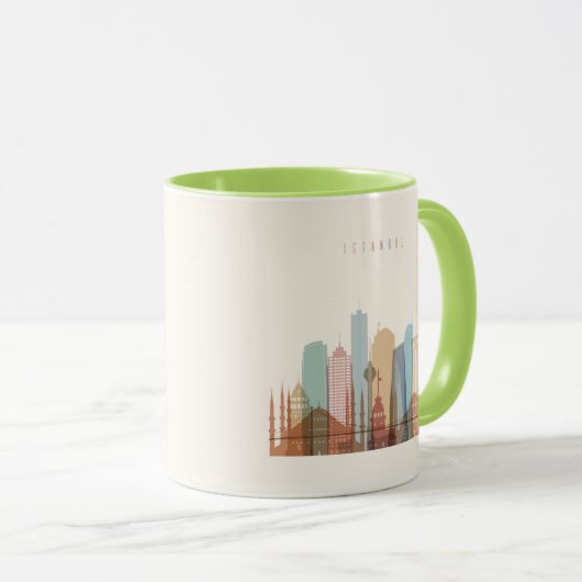 Stadt-Skyline Istanbuls, die Türkei | Tasse (VorderseiteRechts)