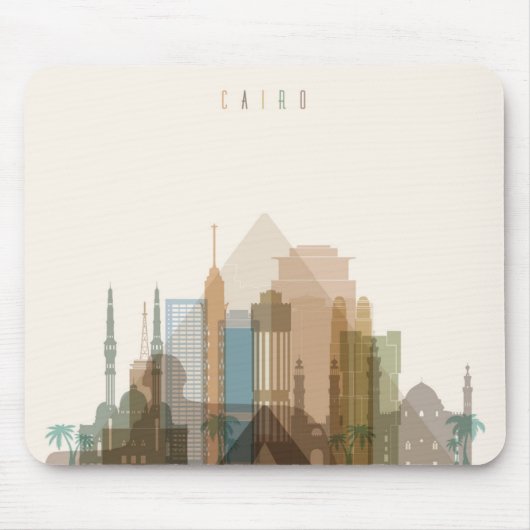 Stadt-Skyline Kairos, Ägypten | Mousepad (Vorne)