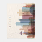 Stadt-Skyline Kölns, Deutschland | Fleecedecke (Vorderseite)