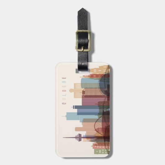 Stadt-Skyline Kölns, Deutschland | Gepäckanhänger (Vorderseite vertikal)