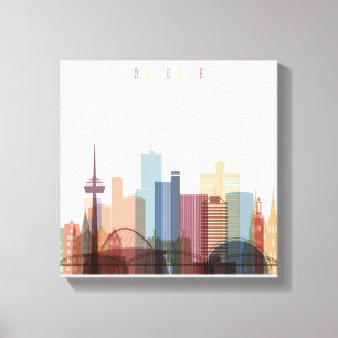 Stadt-Skyline Kölns, Deutschland Leinwanddruck