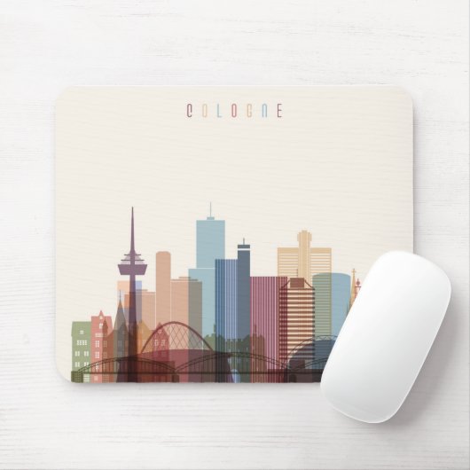 Stadt-Skyline Kölns, Deutschland | Mousepad (Mit Mouse)
