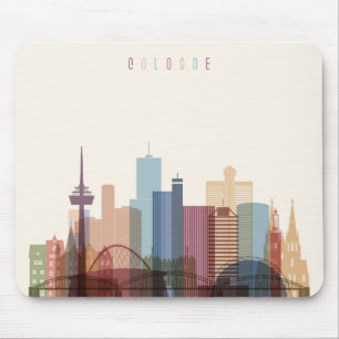 Stadt-Skyline Kölns, Deutschland Mousepad