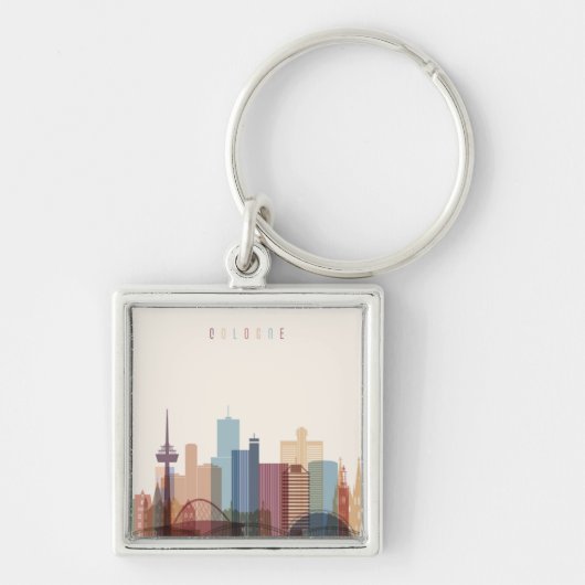 Stadt-Skyline Kölns, Deutschland | Schlüsselanhänger (Vorne)