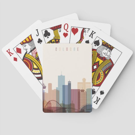 Stadt-Skyline Kölns, Deutschland | Spielkarten (Rückseite)