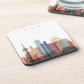 Stadt-Skyline Kölns, Deutschland | Untersetzer (Linke Seite)