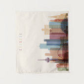 Stadt-Skyline Kölns, Deutschland | Wandteppich (Vorderseite)