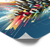 Stadt-Skyline-Kunstposter Poster (Ecke)