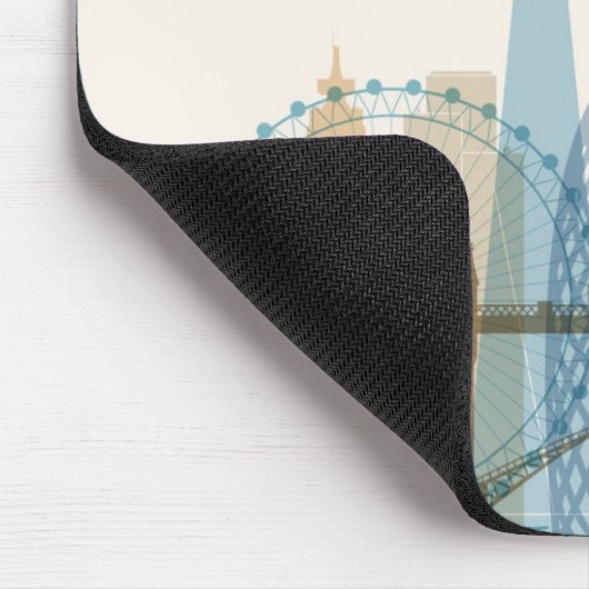 Stadt-Skyline Londons, England | Mousepad (Ecke)