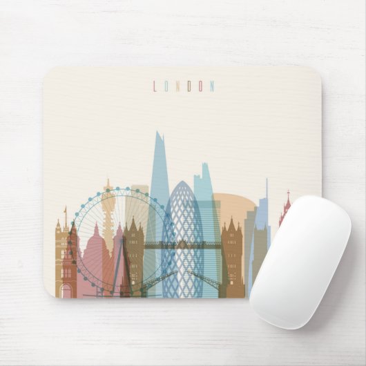 Stadt-Skyline Londons, England | Mousepad (Mit Mouse)