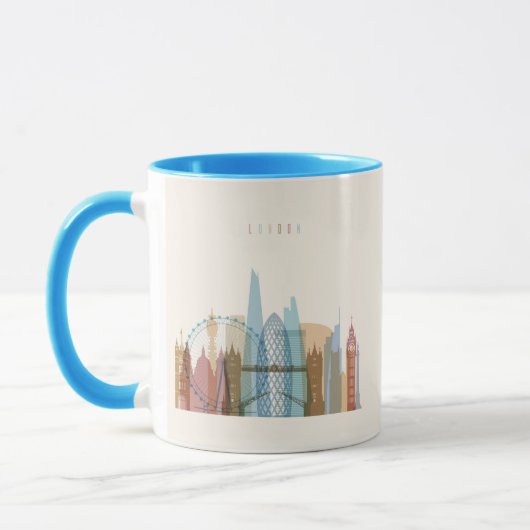 Stadt-Skyline Londons, England | Tasse (Links)
