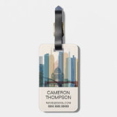 Stadt-Skyline Melbournes, Australien | Gepäckanhänger (Rückseite vertikal)