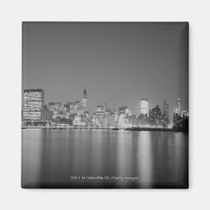 Stadt-Skyline nachts Magnet