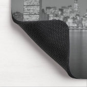 Stadt-Skyline nachts Mousepad (Ecke)