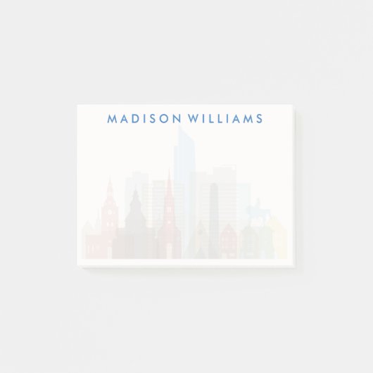 Stadt-Skyline Oslos, Norwegen | Post-it Klebezettel (Vorderseite)