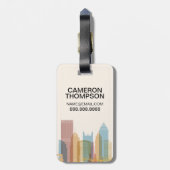 Stadt-Skyline Pittsburghs, Pennsylvania | Gepäckanhänger (Rückseite vertikal)