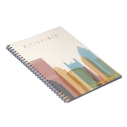 Stadt-Skyline Pittsburghs, Pennsylvania | Notizblock (Rechte Seite)