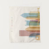 Stadt-Skyline Pittsburghs, Pennsylvania | Wandteppich (Vorderseite)