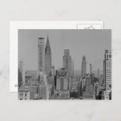 Stadt-Skyline Postkarte (Vorne/Hinten)