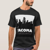Stadt-Skyline-Stadt Tacomas Washington von T-Shirt (Vorderseite)