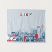 Stadt-Skyline Sydneys Australien Wandteppich (Vorderseite (Horizontal))