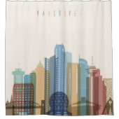 Stadt-Skyline Vancouvers, Kanada | Duschvorhang (Vorderseite)