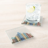 Stadt-Skyline Vancouvers, Kanada | Glasuntersetzer (Schrägansicht)