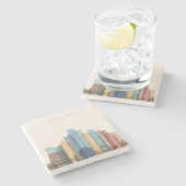 Stadt-Skyline Vancouvers, Kanada | Steinuntersetzer (Seitenansicht)