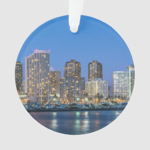 Stadt-Skyline von Waikiki Ornament