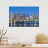 Stadt Skyline von Waikiki Poster (Küche)