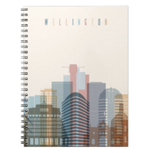 Stadt-Skyline Wellingtons, Neuseeland Notizblock