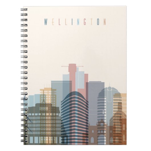 Stadt-Skyline Wellingtons, Neuseeland | Notizblock (Vorderseite)