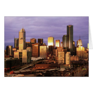Stadt-Skylinekarten Melbournes Victoria Australien