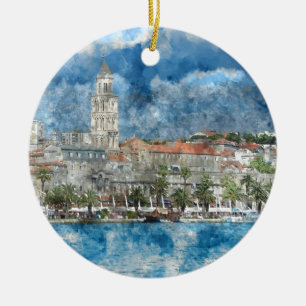 Stadt Split in Kroatien Keramikornament
