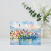 Stadt Split Kroatien Aquarellbilder Postkarte (Stehend Vorderseite)