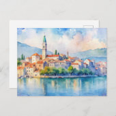Stadt Split Kroatien Aquarellbilder Postkarte (Vorne/Hinten)