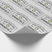 Stadt Springfield Holiday Wreath Geschenkpapier (Ecke)