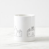 Stadt-stilisierte Skyline Paris, Frankreich Kaffeetasse (Mittel)