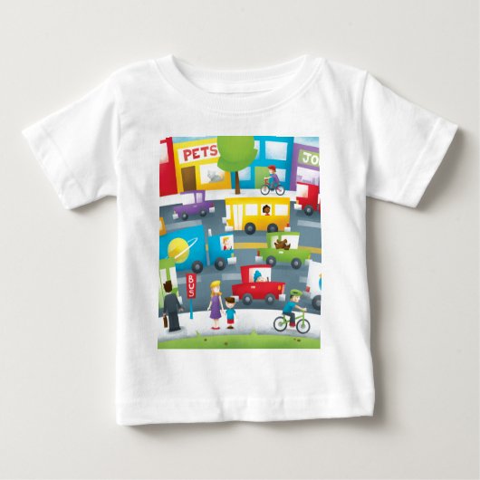 Stadt-Straße Baby T-shirt (Vorderseite)