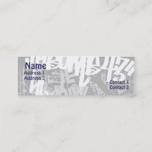 Stadt-Straße - dünn Mini Visitenkarte