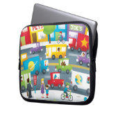 Stadt-Straße Laptopschutzhülle (Vorderseite Links)