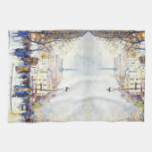 Stadt-Straßen-Szenen-Kunst-Geschirrtuch Paris Küchentuch (Horizontal)