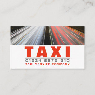 Stadt-Straßenlaterne, Taxi-Unternehmen, Preisliste Visitenkarte