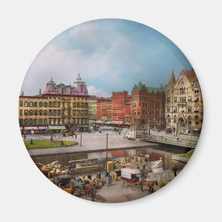 Stadt - Syrakus NY - Der Clinton Square Canal 1905 Magnet