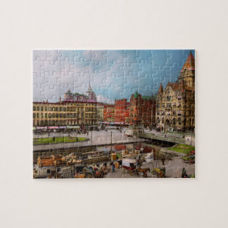 Stadt - Syrakus NY - Der Clinton Square Canal 1905 Puzzle