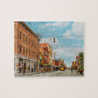 Stadt - Tampa FL - Franklin Street 1905 Puzzle